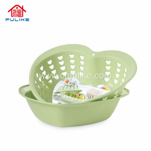 Plastic 2 in 1 Drainer Storage Basket